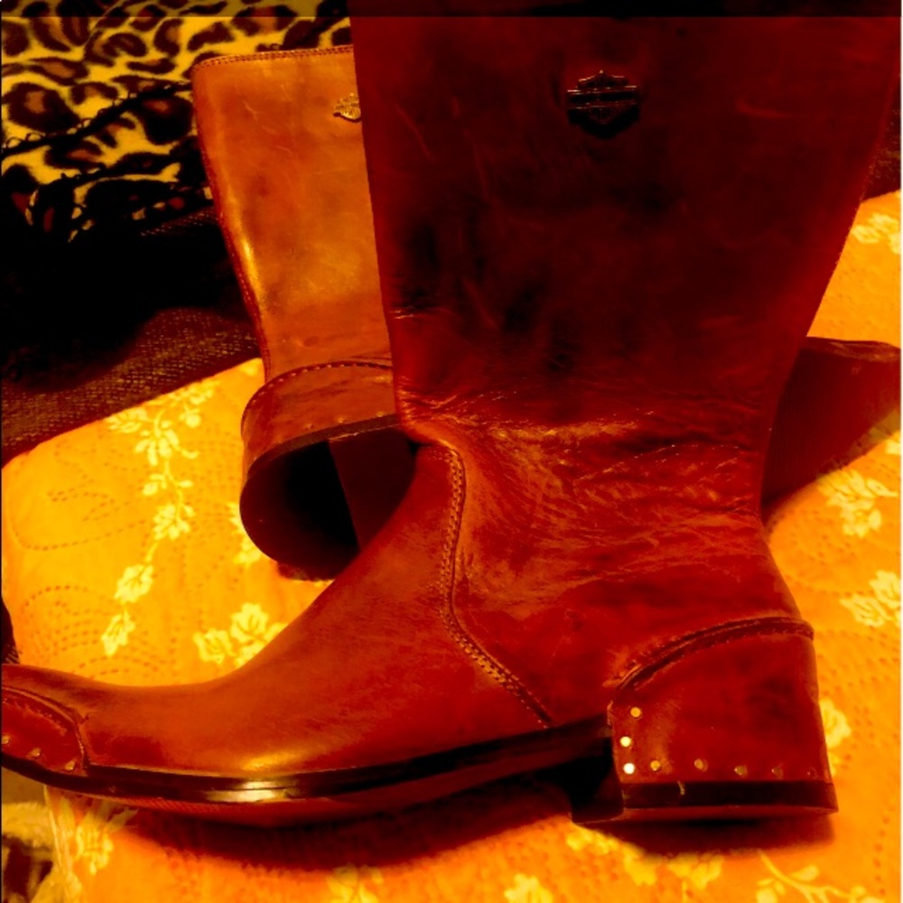 Harley Davidson bike boots. Size 6.5 narrow.  Never worn. Genuine leather